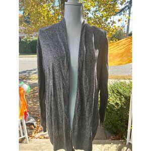 Gray Open Front‎ Cardigan Sweater Long Sleeve Casual Everyday Layering